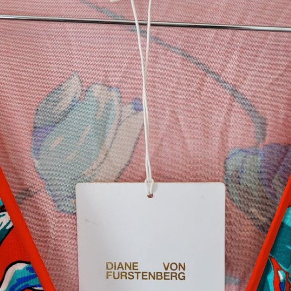 NWT Bright floral Diane Von Furstenberg Dress - Picture 2 of 4